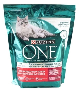 Корм для кішок Purina One Стерайл з яловичиною 800g - Pampik