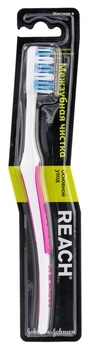 Зубна щітка Reach Interdental жорстка, білий з рожевим - Pampik