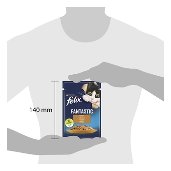 Консервований корм для кішок Felix Fantastic, з індичкою в желе, 85 г - Pampik - 4