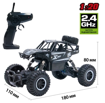 Машинка на радіоуправлінні Sulong Toys Off-Road Crawler Rock Sport, чорний (SL-110AB) - Pampik - 7