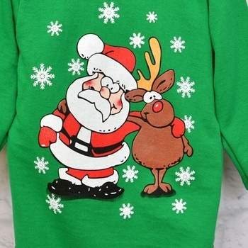 Боді Blanka Санта, інтерлок, р.74-80, зелений з принтом (12772) - Pampik - 3