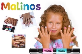 Дитячий лак-олівець для нігтів Malinos Creative Nails на водній основі, блакитний, рожевий (MA-303016 + 303023) - Pampik - 5