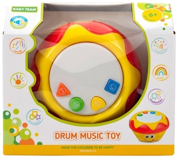 Музична іграшка Baby Team Барабан (8643) - Pampik - 3