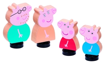 Дерев'яний набір фігурок Peppa Pig Сім'я Пеппі (7628) - Pampik - 2