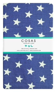 Простирадло Cosas Зірки, бязь, 215х155 см, синій - Pampik