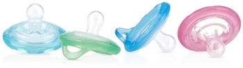 Силиконовая пустышка Nuby Вишенка, с естественным движением соска, 6+ мес., голубой (5787MACSaqua) - Pampik - 5