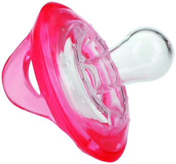 Силиконовая пустышка Nuby Вишенка, с естественным движением соска, 0-6 мес., красный (5787SACSred) - Pampik