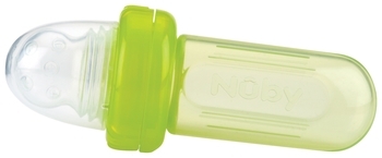 Силіконовий ніблер Nuby Easy Squeezy, з захисним ковпачком, зелений (5577grn) - Pampik