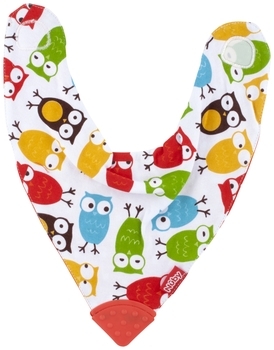 Слинявчик Nuby з прорізувачем, червоний (4290redowl) - Pampik