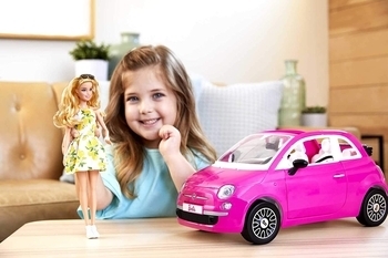 Ігровий набір з лялькою Barbie Фіат рожевий (GXR57) - Pampik - 4