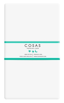 Простирадло Cosas Преміум, бязь, 215х155 см, білий - Pampik