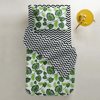 Наволочка Cosas Листочки, бязь, 70х50 см, зелений - Pampik - 2