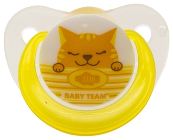 Пустушка латексна ортодонтична Baby Team, рожевий (3200) - Pampik - 2