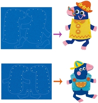 Набір для творчості Avenir Сімейка кротів, бокс для шиття (CH201760) - Pampik - 4