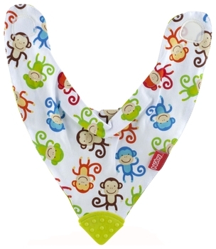 Слинявчик Nuby з прорізувачем, зелений (4290mnky) - Pampik