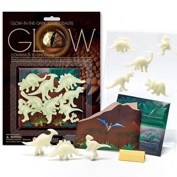 Набір наклейок 4M Сяючі 3D-наклейки Динозаври (00-05426) - Pampik - 4