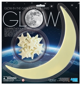 Набор наклеек 4M Светящиеся Луна и звезды (00-05215) - Pampik