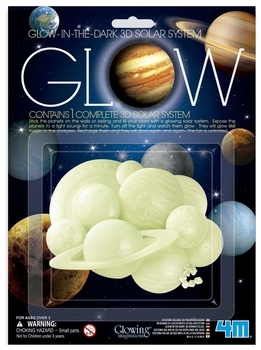 Набор наклеек 4M Светящиеся 3D-наклейки Солнечная система (00-05423) - Pampik