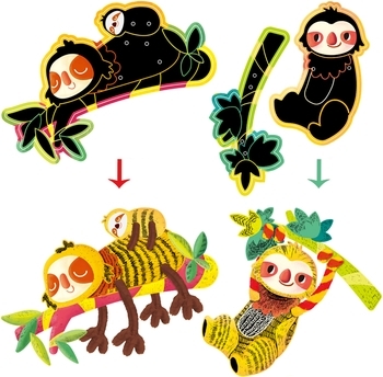 Набір для творчості Avenir Лінивці, скретч-арт (CH201724) - Pampik - 3