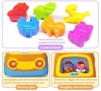 Іграшка-сортер Hola Toys Веселий автобус (988) - Pampik - 7