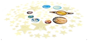 Набір наклейок 4M Сяючі Планети і 100 зірок (00-05631) - Pampik - 5