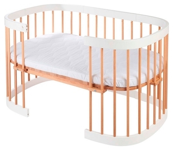 Багатофункціональна ліжечко 7 в 1 Tweeto White with Natural, бук з білим - Pampik - 6