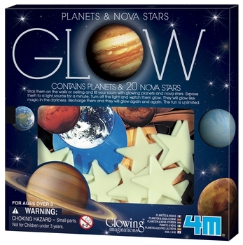 Набір наклейок 4M Сяючі Планети і 20 зірок (00-05635) - Pampik