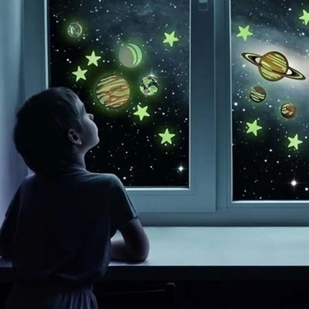 Набір наклейок 4M Сяючі Планети і 100 зірок (00-05631) - Pampik - 9