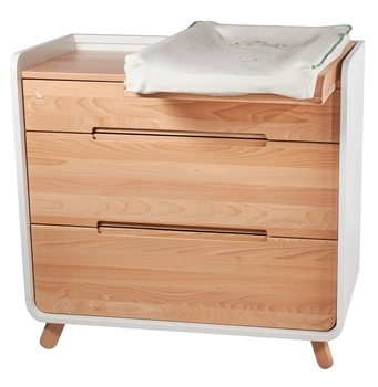 Комод Tweeto White with Natural, бук с белым - Pampik - 3