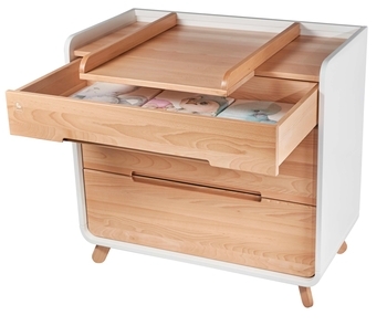 Комод Tweeto White with Natural, бук с белым - Pampik - 2