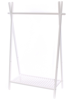 Стойка для одежды Tweeto White с полочкой, белый - Pampik