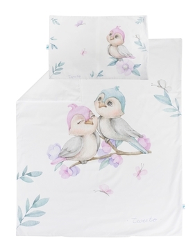 Комплект детской постели Tweeto Sweet bird, 6 предметов, хлопок, 120х70, белый - Pampik - 2