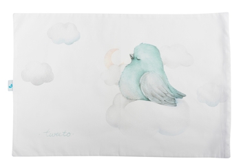 Комплект дитячої постелі Tweeto, 2 предмета, бавовна, 120х70, білий - Pampik