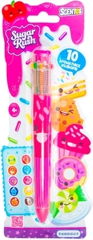 Многоцветная ароматная шариковая ручка Scentos Sugar Rush Феерическое настроение, 10 цветов (31021) - Pampik