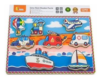 Пазл-вкладиш Viga Toys Транспорт (56436) - Pampik