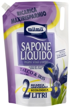 Рідке мило MilMil Тальк Ірис змінний блок, 2000 мл - Pampik