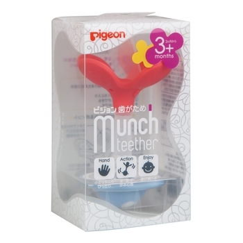 Прорезыватель-погремушка Pigeon Munch teether Персиковый клевер (13241) - Pampik - 3