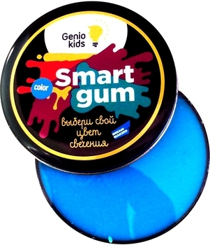 Пластилин для детской лепки Genio Kids SMART GUM цветное свечение, синий (HG06-4) - Pampik - 2