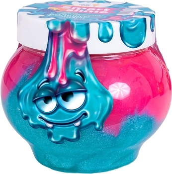 Іграшкова маса для ліплення Genio Kids м'яльницю-жмялка 2 в 1, рожевий з блакитним, 500 г (SLI07) - Pampik