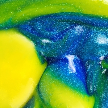 Іграшкова маса для ліплення Genio Kids м'яльницю-жмялка 2 в 1, жовтий з синім, 500 г (SLI06) - Pampik - 4