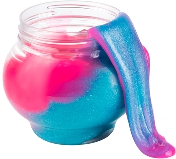 Іграшкова маса для ліплення Genio Kids м'яльницю-жмялка 2 в 1, рожевий з блакитним, 500 г (SLI07) - Pampik - 3