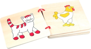 Дерев'яна книжка Bino з картинками - Pampik - 4