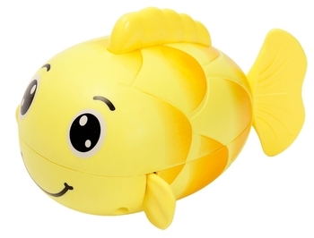 Іграшка для купання Lindo заводна Рибка, жовтий (8366-46A) - Pampik