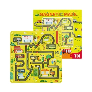 Магнітна гра-лабіринт TOI "Дорожній рух", дерев'яна іграшка - Pampik - 4