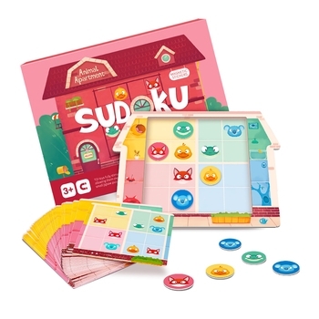 Настільна гра TOI магнітне судоку "Будинок для тварин", легкий рівень - Pampik - 2