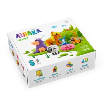 Меганабор самозатвердіваючого пластиліну Ліпака Тварини (15012-UA01) - Pampik - 3