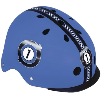 Шолом захисний Globber, р. 48-53, з ліхтариком, синій (507-100) - Pampik