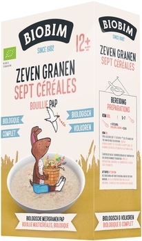 Безмолочна органічна каша Biobim 7 злаків, 250 г - Pampik