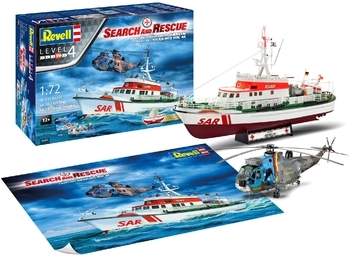 Збірна модель-копія Revell Рятувальний катер Arkona і вертоліт Sea King mk 41 (RVL-05683) - Pampik - 2