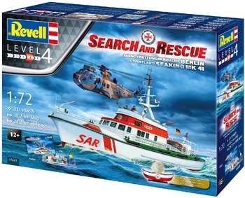 Збірна модель-копія Revell Рятувальний катер Arkona і вертоліт Sea King mk 41 (RVL-05683) - Pampik